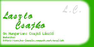 laszlo csajko business card
